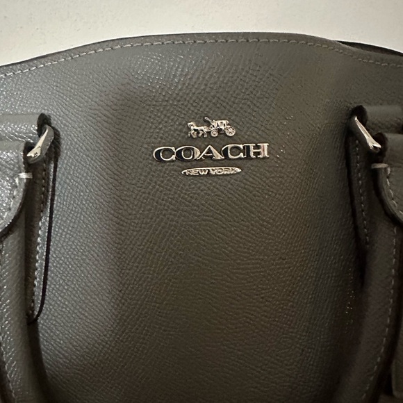 Gently used Coach Grey leather medium satchel - Picture 2 of 9